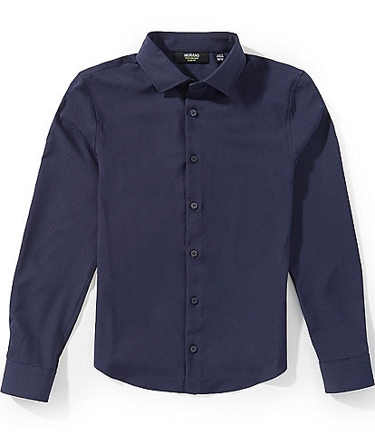 Murano Big Boys Slim Performance Solid Button-Front Dress Shirt