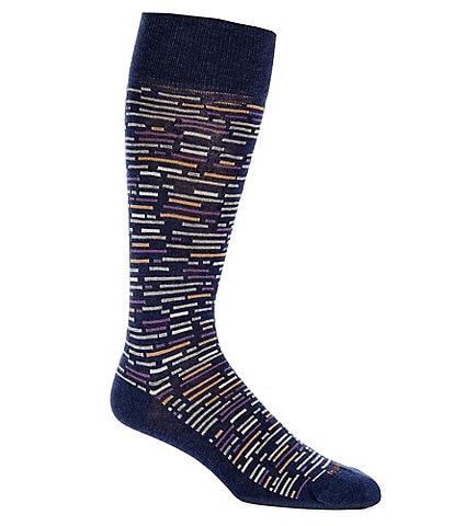 Murano Broken Stripe Crew Dress Socks