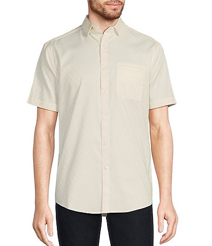 Murano Classic Fit Small Diamond Print Dobby Short Sleeve Woven Shirt