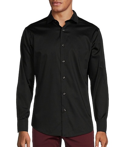 Murano Classic Fit Solid Sateen Long Sleeve Woven Shirt