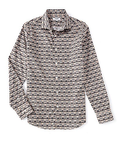 Murano Collezione Slim-Fit Deco Print Long-Sleeve Woven Shirt