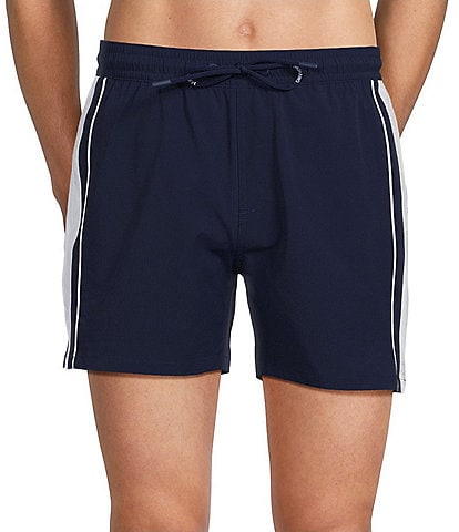 Murano Color Blocked Solid 5#double; Swim Trunks