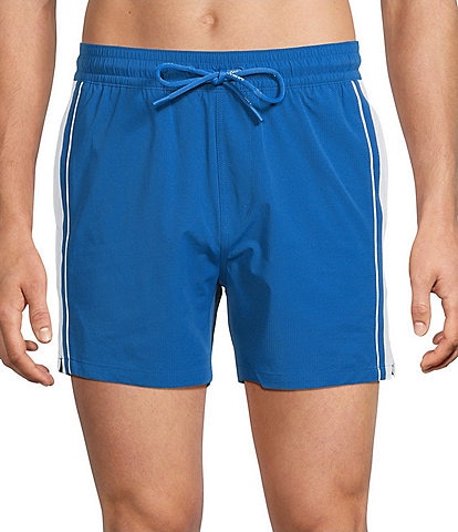 Murano Color Blocked Solid 5#double; Swim Trunks