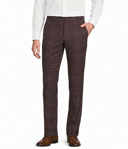 Murano Coordinating Alex Slim Fit Flat Front Plaid Suit Separates Dress Pants