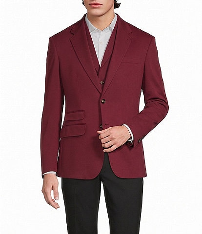 Murano Coordinating Slim Fit Solid Knit Suit Separates Jacket