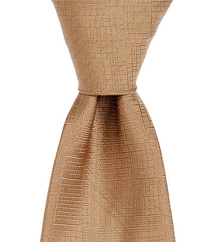 Murano Cyrus Etched Non-Solid 3#double; Narrow Woven Silk Blend Tie