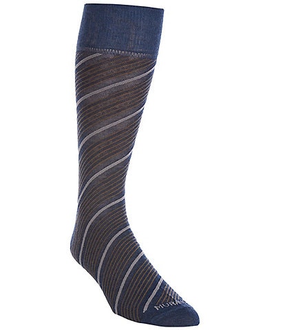 Murano Diagonal Stripes Crew Dress Socks