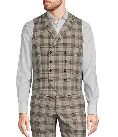 Murano Double Breasted Glen Plaid Vest