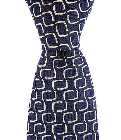 Murano Double Diamond Neat Narrow Silk Blend Tie