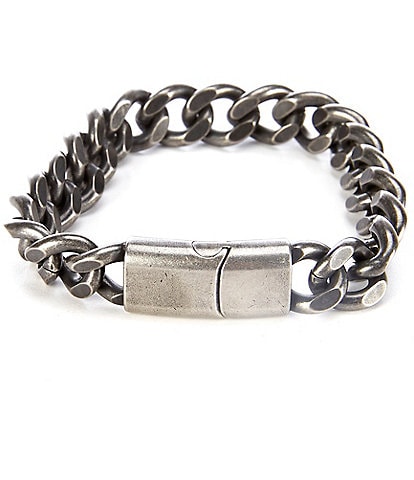 Murano Flat Curb Chain Stainless Steel Bracelet