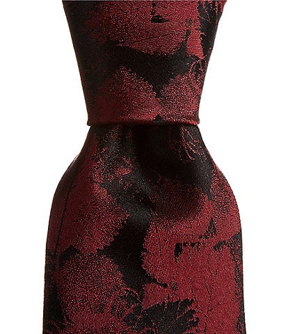 Murano Floral/Shadow Printed 3 1/8" Woven Silk Tie