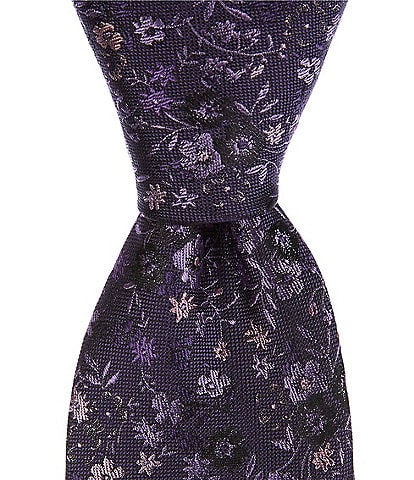Murano Floral Slim 2 3/4#double; Woven Silk Tie