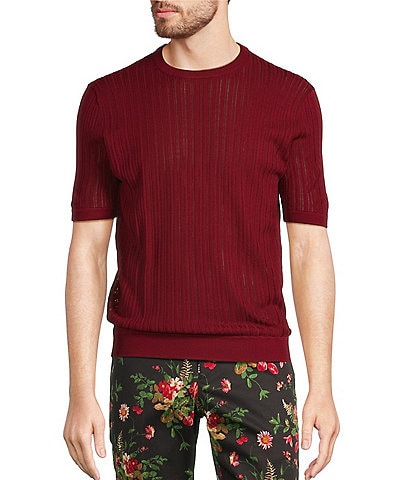 Murano From The Garden Collection Textured Knit Short Sleeve T-Shirt