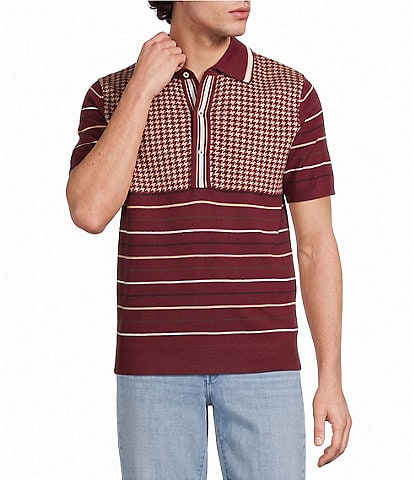 Murano Heritage Collection Striped Short Sleeve Polo Shirt