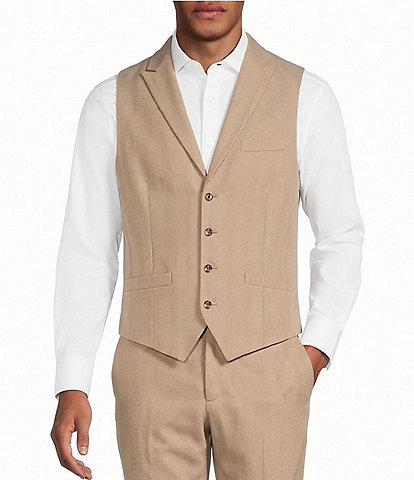 Murano Herringbone Peak Lapel Suit Separates Vest