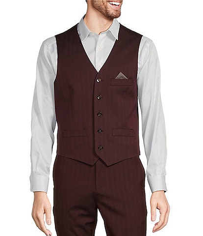 Murano Herringbone Suit Separates Vest