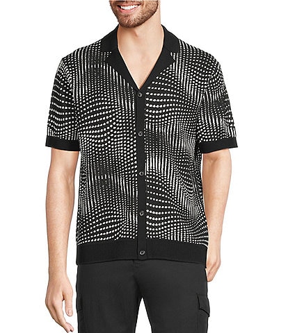 Murano Interdimensional Collection Jacquard Short Sleeve Woven Camp Shirt