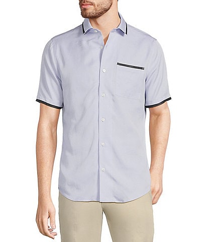 Murano Interdimensional Collection Slim Fit Heat Seal Short Sleeve Convertible Camp Shirt