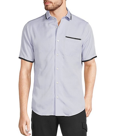 Murano Interdimensional Collection Slim Fit Heat Seal Short Sleeve Convertible Camp Shirt