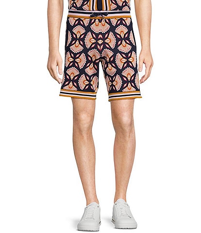 Murano Jewels of Jaipur Collection Geo Jacquard 8#double; Inseam Shorts