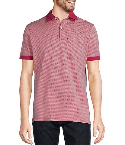 Murano Jewels of Jaipur Collection Jacquard Short Sleeve Polo Shirt