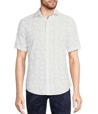 Murano Jewels of Jaipur Collection Solid Short Sleeve Woven Shirt