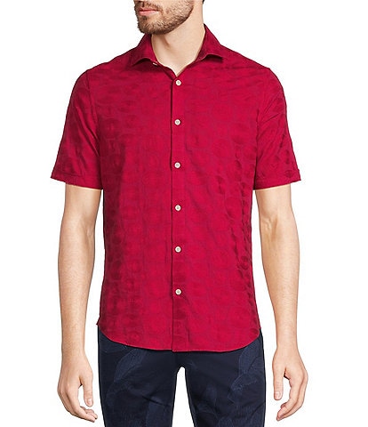 Murano Jewels of Jaipur Collection Solid Short Sleeve Woven Shirt