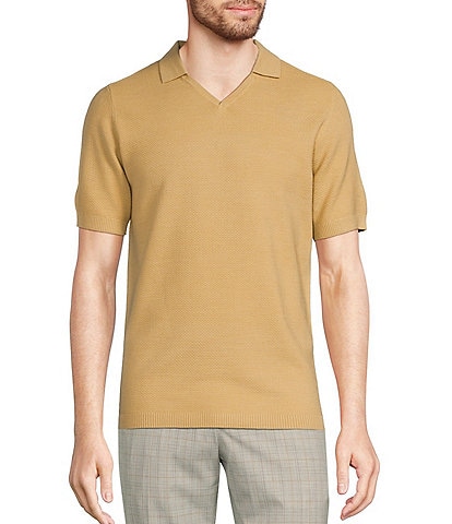 Murano Johnny Collar Short Sleeve Sweater Polo Shirt
