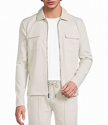 Murano Liquid Luxury Coordinating Slim Fit Zip Shirt Jacket