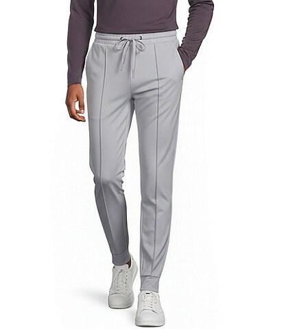 Murano Liquid Luxury Lucas Fit Solid Pintuck Jogger Pants