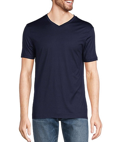 Murano Liquid Luxury Slim Fit Short-Sleeve V-Neck T-Shirt