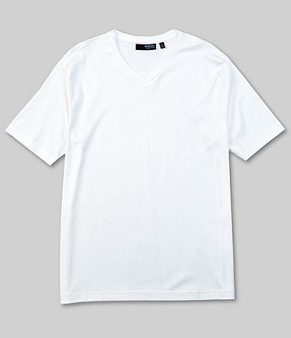 Murano Liquid Luxury Solid Short-Sleeve V-Neck T-Shirt