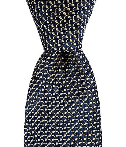 Murano Mini Circle Neat Narrow Poly Silk Tie