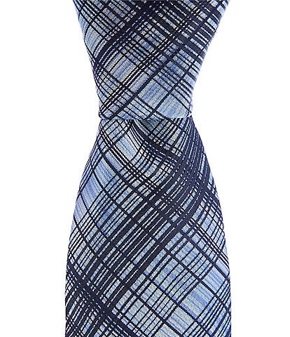 Murano Mini Plaid Poly Narrow Silk Blend Tie