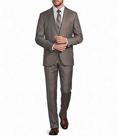 Murano Modern Fit Fancy New York Flat Front 2-Piece Suit