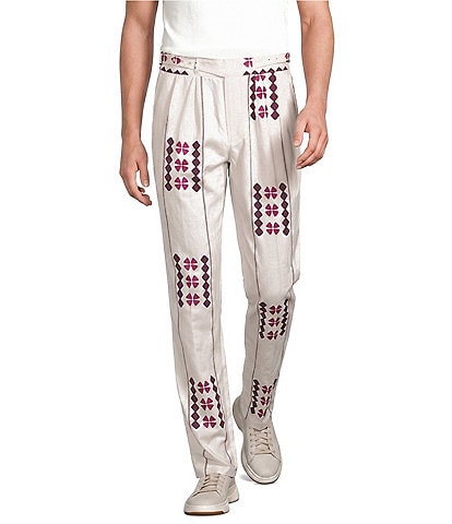Murano Oaxaca Collection Gurkha Printed Suit Separates Pants