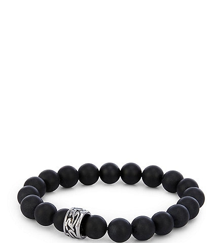 Murano Onyx Bead Bracelet