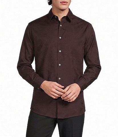 Murano Paisley Jacquard Long Sleeve Woven Shirt