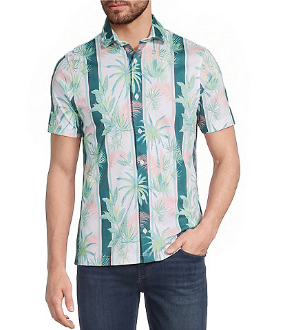 Murano Palm Springs Collection Slim Fit Stripe Button Front Shirt