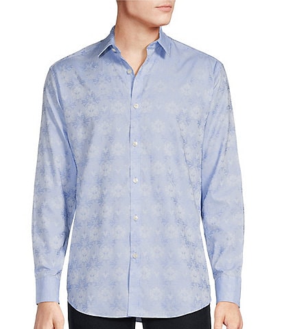 Murano Pattern Jacquard Long Sleeve Woven Shirt