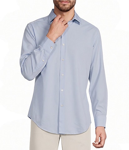 Murano Performance Athletic Fit Solid Stretch Long Sleeve Woven Shirt