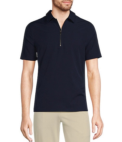 Murano Performance Stretch Quarter-Zip Short Sleeve Polo Shirt