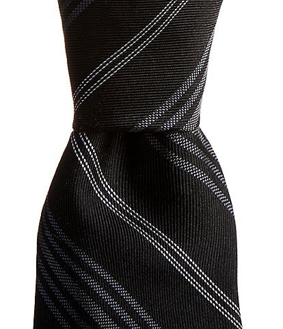 Murano Phased Stripe 3 1/8#double; Woven Silk Tie