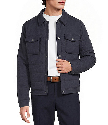 Murano Quilted Button Front Trucker Jacket