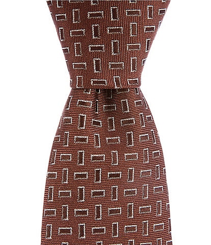 Murano Rectangle Neat Narrow Silk Blend Tie