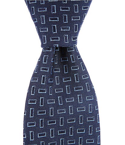 Murano Rectangle Neat Narrow Silk Blend Tie