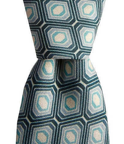 Murano Retro Printed 3#double; Woven Silk Tie