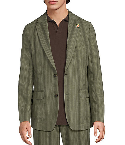 Murano Seville Collection Classic Fit Stripe Suit Separates Jacket