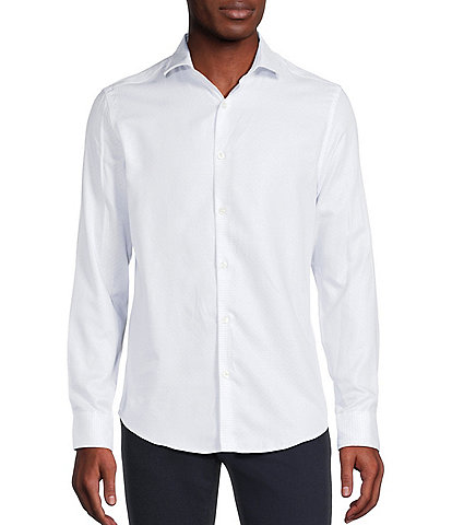 Murano Slim Fit Diamond Dobby Long Sleeve Woven Shirt