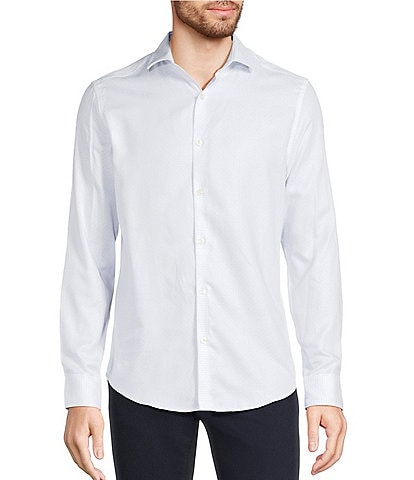 Murano Slim Fit Diamond Dobby Long Sleeve Woven Shirt